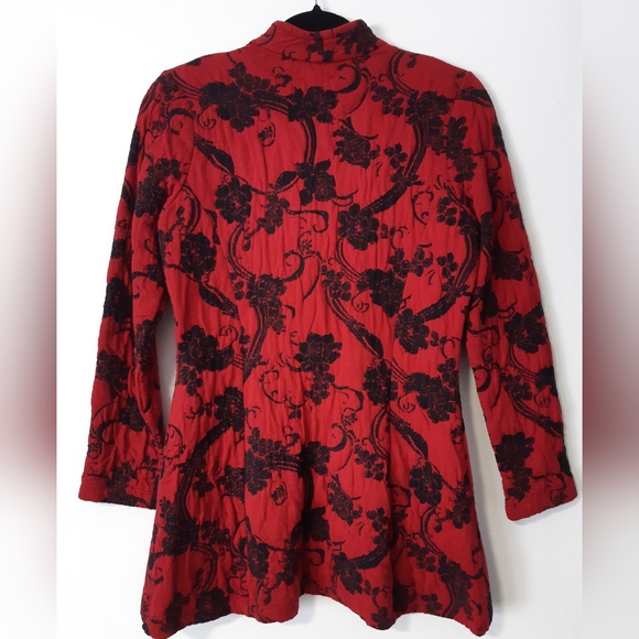 Red and black floral Blazer - Picture 2 of 7